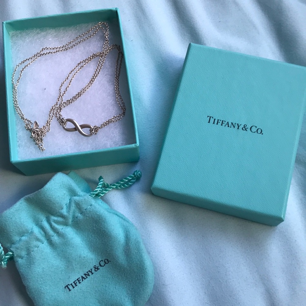 Silver Tiffany & Co. infinity necklace